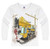 Shirts That Go Little Boys  Long Sleeve Construction Cranes  and  Truck T-Shirt 2 White
