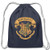 Harry Potter Hogwarts Coat of Arms Cotton Drawstring Bag  navy