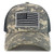 Armycrew Black Grey American Flag Patch Camouflage Structured Mesh Trucker Cap - ACU