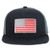 Armycrew Youth Kid s Red Grey American Flag Patch Flat Bill Snapback Trucker Cap - Black Grey