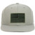 Armycrew Youth Kid Size Olive American Flag Patch Flat Bill Snapback Baseball Cap - Grey