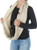 Womens Infinity Scarf Cable Knit Wrap - Solid LINED - Beige