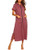 Ekouaer Women Zipper Robe Short Sleeve Loungewear Full Length Nightgown Duster Housecoat with Pockets Wine Red Ekouaer Women Zipper Robe Short Sleeve Loungewear Full Length Nightgown Duster Housecoat with Pockets Wine Red