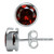 Silvershake 1.84ct. 6mm Natural January Birthstone Garnet 925 Sterling Silver Stud Earrings