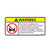 EW Designs Vehicle Small Block Engine Warning No Bra Self Adhesive Sticker Decal sb Bumper Sticker Vinyl Sticker Car Truck Decal 5 inch