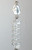 A Silvery Swirl Spring  and  Faceted Clear Glass Ceiling Fan Pull Chain