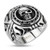 Lobal Domination Wide Cast Skull Shield Stainless Steel Mens Goth Biker Ring Sizes 9-15 -15-