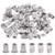 Glarks 50Pcs 1 4  -20UNC 304 Stainless Steel Rivet Nuts Flat Head Threaded Insert Nutserts Rivnuts Set