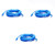 BattleBorn 3-Pack of 25ft CAT5 Cat5e Ethernet Patch Cable - RJ45 Network Wire Cord - Blue