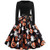 Goddessvan 2019 Women Casual Vintage Long Sleeve Print Patchwork Halloween Housewife Evening Party Dress Black