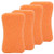 4 Pcs Pumice Stone for Feet  Pedicure Pumice Stone Callus Remover Foot Scrubber Pedicure Exfoliator Tool for Removing Dead Skin-Orange-