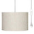 DEWENWILS Plug in Pendant Light  Hanging Light with 15ft Clear Cord  On Off Switch  Beige Linen Shade  Hanging Light Fixture for Bedroom  Kitchen  Living Room  Dining Table