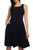 ICONOFLASH Women s Black Sleeveless Knee Length Crew Neck A-Line Cotton Dress with Pockets Size Medium