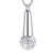 Cremation Jewelry for Ashes Microphone Urn Necklace Stainless Steel Keepsake Memorial Ash Jewelry Crystal Pendants for Ashes -Silver-