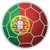 JJH Inc Portugal Soccer Ball Flag Vinyl Decal Sticker Waterproof Car Decal Bumper Sticker 5 inch