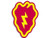 JR Studio 3x4 inch 25th Infantry Division Insignia Shaped Sticker -Lightning Army SSI 25- Vinyl Decal Sticker Car Waterproof Car Decal Bumper Sticker