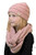 Kids Scarf  and  NO Pom Beanie - Indi Pink