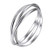 Triple Interlocked Rolling High Polish Ring  Multi Band Rings  Intertwining Rings  Russian Wedding Ring  925 Sterling Silver 3 Band Rolling Ring Size 7