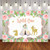 Avezano Wild One Birthday Backdrop Spring Floral Photo Background 1st Birthday Safari Animals Backdrops Tent Rabbit First Birthday Decoration  7x5ft
