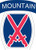 Military Vet Shop US Army 10th Infantry Division Patch Vinyl Transfer Window Bumper Sticker Decal 3.8 inch
