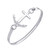 555Jewelry Stainless Steel Cuff Bracelet  CZ Anchor Bracelet  Anchor Jewelry for Women  Cruise Jewelry  Cuff Bangle Bracelet  Cuff Bangle Bracelets for Women  and  Girls  Silver