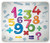 Ambesonne Number Mouse Pad  Mathematical Signs and Characters School Elementary First Grade Education Pattern  Rectangle Non-Slip Rubber Mousepad  Standard Size  Multicolor