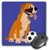 3dRose Cute Funny Boxer Puppy Dog Playing Soccer Sports Primitive Art - Mouse Pads  mp_326737_1