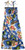 RJC Women Hibiscus Hawaiian Island Elastic Tube Top Sundress in Navy Blue - XL