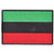 African Flag Patch - 3x2 inch. Embroidered Iron on Patch