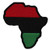African Map Patch - 3x3 inch. Embroidered Iron on Patch