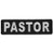 Pastor Patch - 3.5x1 inch. Embroidered Iron on Patch