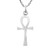 AeraVida Everyday Ankh Egyptian Cross .925 Sterling Silver Pendant Necklace