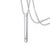 XUANPAI Stainless Steel Bar Urn Pendant Necklace for Ashes Exquisite Cremation Jewelry Keepsakes with Cubic Zirconia