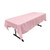 LA Linen 60 inch  by 90 inch  Rectangular Polyester Poplin Tablecloth - Pack of 1 - Light Pink.