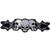 Hot Leathers Barbed Wire Skull Trio Patch  3 inch  Width x 4 inch  Height