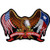 Hot Leathers Texas Flag Eagle Patch  5 inch  Width x 3 inch  Height