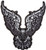 Hot Leathers Tribal Eagle Patch  11 inch  Width x 12 inch  Height