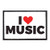 I Love Music Bold Morale Patch   Hook and Loop Attach for Hats  Jeans  Vest  Coat   2x3 in   by Pull Patch
