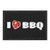 I Love BBQ Morale Patch   Hook and Loop Attach for Hats  Jeans  Vest  Coat   2x3 in   by Pull Patch
