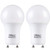 TORCHSTAR LED GU24 Base A19 Light Bulbs  Dimmable  9.5W  60W Eqv.   Energy Star  and  UL Listed  3000K Warm White  for Ceiling Lights  Pendants  Floor Lamps  Wall Lamp  800 Lumens  Pack of 2