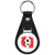 Rasso Graphic Studio Grunge Peru Flag Soccer Ball Keychain Black Premium Leather Key Chain with Key Ring