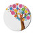 Ambesonne Floral Mouse Pad for Computers  Spring Flower Tree Flourishing Vibrant Blossoms Foliage Petals Kids Summer Print  Round Non-Slip Thick Rubber Modern Gaming Mousepad  8 inch  Round  Multicolor