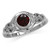 Silvershake Natural Garnet White Gold Plated 925 Sterling Silver Celtic Knot Ring Size 5
