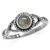 Silvershake 5mm Round Shape Labradorite 925 Sterling Silver Rope Solitaire Ring Size 9