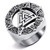 Elfasio Men Stainless Steel Rings Viking Valknut Scandinavn Odin Symbol Norse Ring Jewelry Size 13
