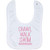 Swimming Baby  and  Infant Bib   Crawl Walk Swim   Soft Microfiber Bib   Pink