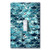 WIRESTER Single Gang Toggle Light Switch Plate Wall Plate Cover - Mermaid Scales Blue Wave