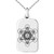 Tioneer Stainless Steel Metatrons Cube Symbol Small Rectangle Dog Tag Charm Pendant Necklace
