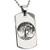 Tioneer Stainless Steel Tree of Life Symbol Dog Tag Pendant Necklace