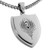 Tioneer Stainless Steel Hera Greek Goddess of Marriage Shield Pendant Necklace